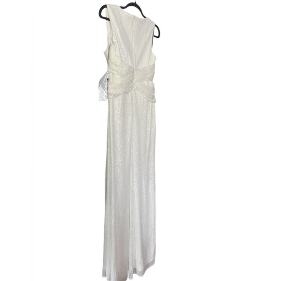 MAC DUGGAL • WHITE LONG SLEEVELESS SEQUINS GOWN 26598• NWT - Picture 9 of 9